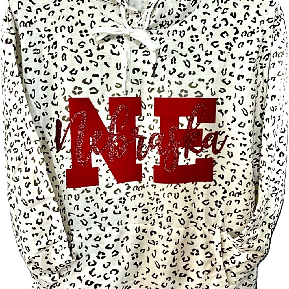 Husker Leopard Hooded Long Sleeves